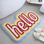 Kal - tapis de salle de bain bonjour, 50x80cm, antidérapant, microfibre absorbante d'eau, lavable en ... Kal - tapis de salle de bain bonjour, 50x80cm, antidérapant, microfibre absorbante d'eau, lavable en ...
