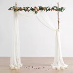 Kal - tenture arche mariage 550 * 130cm voilage blanc arche mariage voilage blanc decoration mariage ... Kal - tenture arche mariage 550 * 130cm voilage blanc arche mariage voilage blanc decoration mariage ...