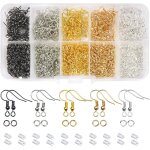 Kal - toaob 1150pcs crochets de boucles d'oreilles en kit loisirs créatifs or argent dorées noir blanc ... Kal - toaob 1150pcs crochets de boucles d'oreilles en kit loisirs créatifs or argent dorées noir blanc ...