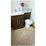 Kal - waves lot de 2 tapis de bain en pur coton jacquard beige 50 x 80 cm Kal - waves lot de 2 tapis de bain en pur coton jacquard beige 50 x 80 cm