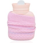 Kalanka - 1 bouillotte de 320 ml avec manches tricot¿¿es, en silicone, mini sac d'eau chaude pour soulager ... Kalanka - 1 bouillotte de 320 ml avec manches tricot¿¿es, en silicone, mini sac d'eau chaude pour soulager ...