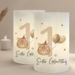 Kalanka - ® lot de 10 photophores dcoratifs de table pour premier anniversaire, garon, 1er anniversaire ...
