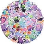 Kalanka - lot de 100 autocollants de dessin anim arc - en - ciel ciel toil pour chat, autocollants ...