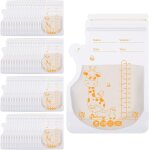 Kalanka - lot de 100 sacs de rangement de lait maternel de 250 ml, fermeture eclair etanche, echelle ...