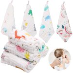 Kalanka - 10pcs débarbouillettes bébé en mousseline 30x30 cm, 100% coton biologique, serviettes visage ... Kalanka - 10pcs débarbouillettes bébé en mousseline 30x30 cm, 100% coton biologique, serviettes visage ...