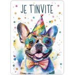 Kalanka - 12 cartes d'invitation amusantes pour un anniversaire d'enfant avec vernis scintillant (sans ...
