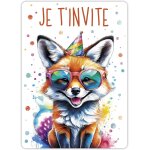 Kalanka - 12 cartes d'invitation amusantes pour un anniversaire d'enfant avec vernis scintillant (sans ...