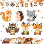 Kalanka - 12 kits activité manuelle animaux pour enfants, kit bricolage decoration automne avec gommettes ... Kalanka - 12 kits activité manuelle animaux pour enfants, kit bricolage decoration automne avec gommettes ...