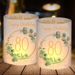 Kalanka - lot de 12 photophores décoratifs pour 80 ans décoration de table d'anniversaire pour homme ... Kalanka - lot de 12 photophores décoratifs pour 80 ans décoration de table d'anniversaire pour homme ...