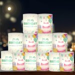 Kalanka - lot de 12 photophores - dcoration de table d'anniversaire - pour femme, homme, fille, garon ...