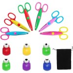 Kalanka - 12 pices convient pour scrapbooks, ensemble de ciseaux d'artisanat enveloppes ciseaux d'artisanat ...