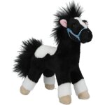 Kalanka - 13479 miss melody - peluche cheval en noir et blanc, avec licol bleu, peluche d'environ 18 ...