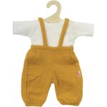 Kalanka - 1415 - v�tements de poup�e 100% coton bio, set de 2 pi�ces avec salopette jaune miel et t - ...