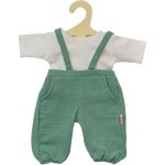 Kalanka - 1416 - v�tements de poup�e 100% coton bio, set de 2 pi�ces avec salopette vert sauge et t - ...