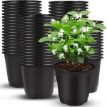 Kalanka - lot de 150 pots de semences en plastique noir de 10, 2 cm Kalanka - lot de 150 pots de semences en plastique noir de 10, 2 cm