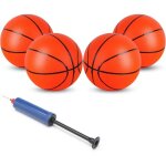 Kalanka - 16 cm orange ballon basket, mini ballon de basket avec pompe, balle rebondissantes enfant gonflable, ...