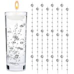 Kalanka - 18 pices perles d'eau argent bougies flottantes perle d'eau bougie flottante pour vases remplisseur ...