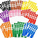 Kalanka - 1800 pieces gommettes bb autocollantes enfant formes gomtriques pastille couleur(10 couleurs) ...
