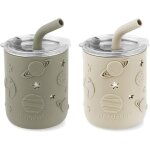 Kalanka - lot de 2 gobelets b�b� en acier inoxydable avec couvercles et manchons en silicone 260 ml gobelets ...