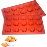 Kalanka - lot de 2 mini moule madeleine silicone, antiadhsifs moule a madeleine pour muffinchocolat ...