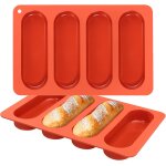 Kalanka - lot de 2 moules a pain hot dog en silicone pour petits pains, mini gteaux, pains - kalanka ...