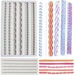 Kalanka - lot de 2 moules en silicone pour décoration de gâteaux en corde de chanvre - kalanka Kalanka - lot de 2 moules en silicone pour décoration de gâteaux en corde de chanvre - kalanka