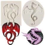 Kalanka - lot de 2 moules en silicone dragon volant pour fondant au chocolat décoration de gâteaux cupcakes ... Kalanka - lot de 2 moules en silicone dragon volant pour fondant au chocolat décoration de gâteaux cupcakes ...