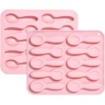 Kalanka - lot de 2 moules en silicone en forme de cuillère pour décoration de gâteaux, bonbons, pudding, ... Kalanka - lot de 2 moules en silicone en forme de cuillère pour décoration de gâteaux, bonbons, pudding, ...