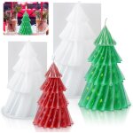 Kalanka - lot de 2 moules en silicone en forme de sapin de nol, 3d, pour la fabrication de savon, de ...