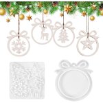 Kalanka - lot de 2 moules en silicone de nol - moule en silicone - pendentif de nol - flocon de neige ...