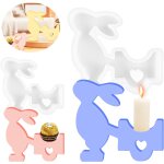 Kalanka - lot de 2 moules en silicone de pques, en forme de lapin, moules en silicone en forme de lapin ...