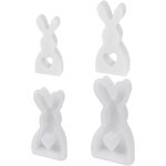 Kalanka - lot de 2 moules en silicone pour pques, lapins de pques, moules en silicone 3d pour bougies, ...