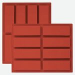 Kalanka - 2 pcs moule barre de crales silicone, moule silicone rectangulaire 8 cavits, moule silicone ...