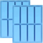 Kalanka - 2 pcs moules pour barres de crales, moule silicone rectangulaire 8 cavits pour savons, barres ...