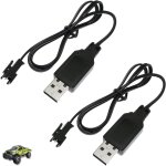 Kalanka - 2 pices chargeur batterie 3. 7v usb, cbles de charge avec sm - 2p rc ni - mh pour piles li ...