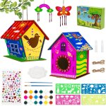 Kalanka - 2 pice maison d'oiseau bricolage kit enfants, creative peinture craft kits enfants, maison ...