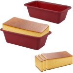 Kalanka - 2 pices moule cake silicone rectangulaire, 15. 5x8. 5x4. 5cm moule a cake silicone, petit ...