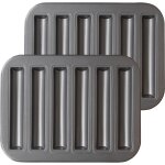 Kalanka - 2 pices moule a financier, 6 cavits moule barre de crales antiadhsif rutilisables, moule ...