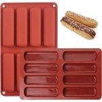 Kalanka - 2 pices moules en silicone pour barres a crales, 8 cavits moule silicone rectangulaire ...