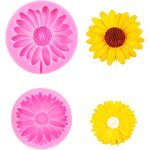 Kalanka - 2 pices moules de tournesol flower resin moule en silicone fleur mini fleur roses fleur de ...