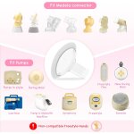 Kalanka - lot de 2 pices de tire - lait pour medela, brides souples ovales de 17 mm avec angle d'ouverture ...