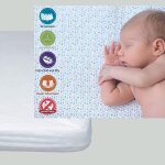 Kalanka - lot de 2 protèges matelas pour lit enfant / bébé, 35x75cm protège matelas doux, respirant, ... Kalanka - lot de 2 protèges matelas pour lit enfant / bébé, 35x75cm protège matelas doux, respirant, ...