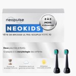 Kalanka - ® - lot de 2 recharges ttes de brosse noires nylon ultra - souples - brosse a dents electrique ...