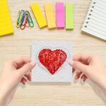 Kalanka - lot de 20 feuilles de papier textur en mousse magique de 10 x 10 cm, avec 2 pinceaux  eau, ...