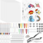 Kalanka - 215 pièces plastique fou, kit de feuille rétractable, incluent 15 plastique fou transparent, ... Kalanka - 215 pièces plastique fou, kit de feuille rétractable, incluent 15 plastique fou transparent, ...