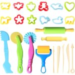 Kalanka - 23 pices accessoires pate a modeler, kit pate a modeler enfant 2 ans ensemble outils moulages ...