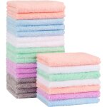 Kalanka - lot de 24 gants de toilette pour bébé en microfibre polaire corail super doux et absorbants ... Kalanka - lot de 24 gants de toilette pour bébé en microfibre polaire corail super doux et absorbants ...