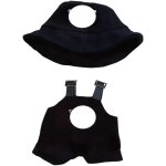 Kalanka - 2pcs accessoires pour 10cm poupes, poupes vtements, chapeau noir, salopette noirevtements ...