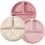 Kalanka - lot de 3 assiettes divisées en silicone incassable pour bébé et tout - petit - antidérapantes ... Kalanka - lot de 3 assiettes divisées en silicone incassable pour bébé et tout - petit - antidérapantes ...