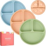 Kalanka - lot de 3 assiette ventouse pour bébé - antidérapantes assiette bebe - pour les tout - petits ... Kalanka - lot de 3 assiette ventouse pour bébé - antidérapantes assiette bebe - pour les tout - petits ...